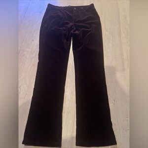 Ralph Lauren Black Label Womens Velvet Pants Jeans Burgundy 4
